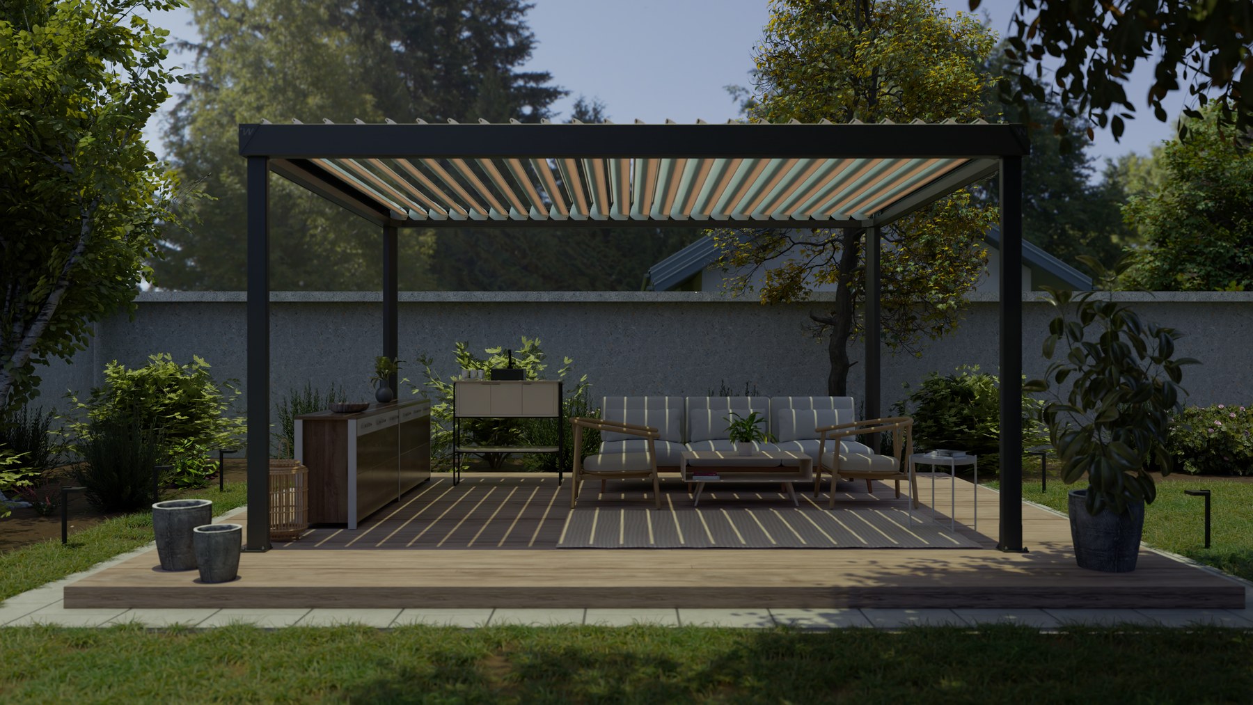 WinR bioklimatikus pergola – gyártói látványkép